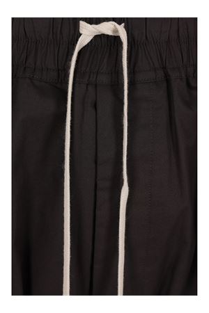 Black cotton cropped trousers RICK OWENS | RU01F2381P09
